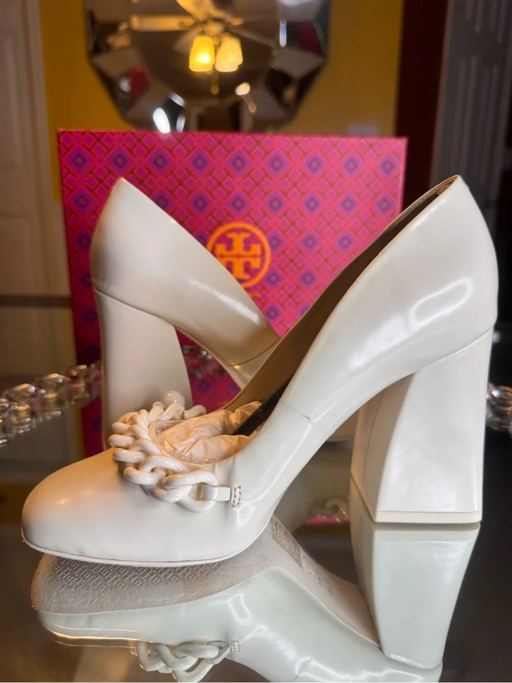 NWT Tory Burch Women's Addison High Block Heel Pumps. Size 5.5